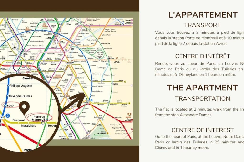 12.Appart 4Pers#1 Bedroom #Pere Lachaise #Nation Paris Eksteriør billede